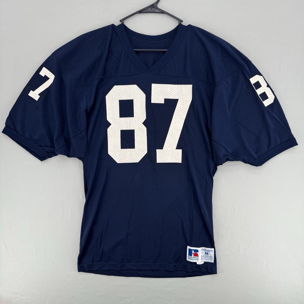 Vintage Penn State Nittany Lions Football Jersey # 87 Size M Home Jersey Russell